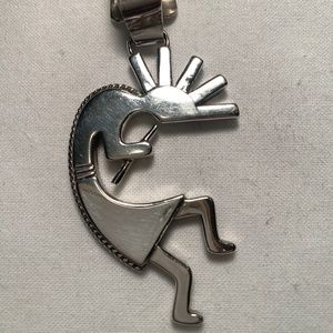 CHRISTIN WOLF Sterling Kokopelli Fertility Pendant. RARE Mother's Day Gift!